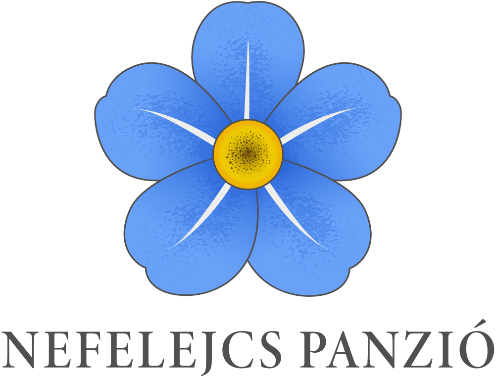 Nefelejcs logó, vertikális